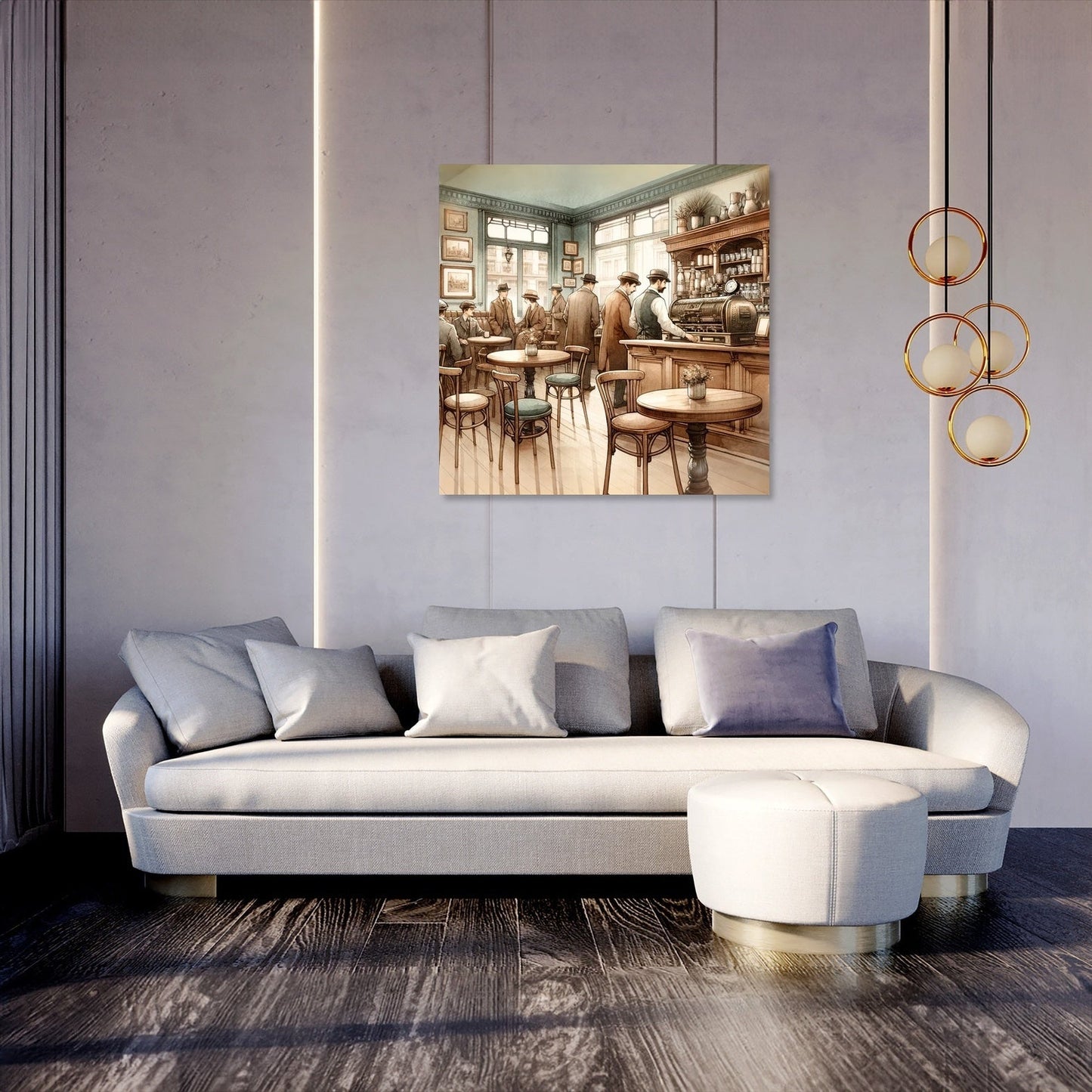 Vintage Café Charm Canvas
