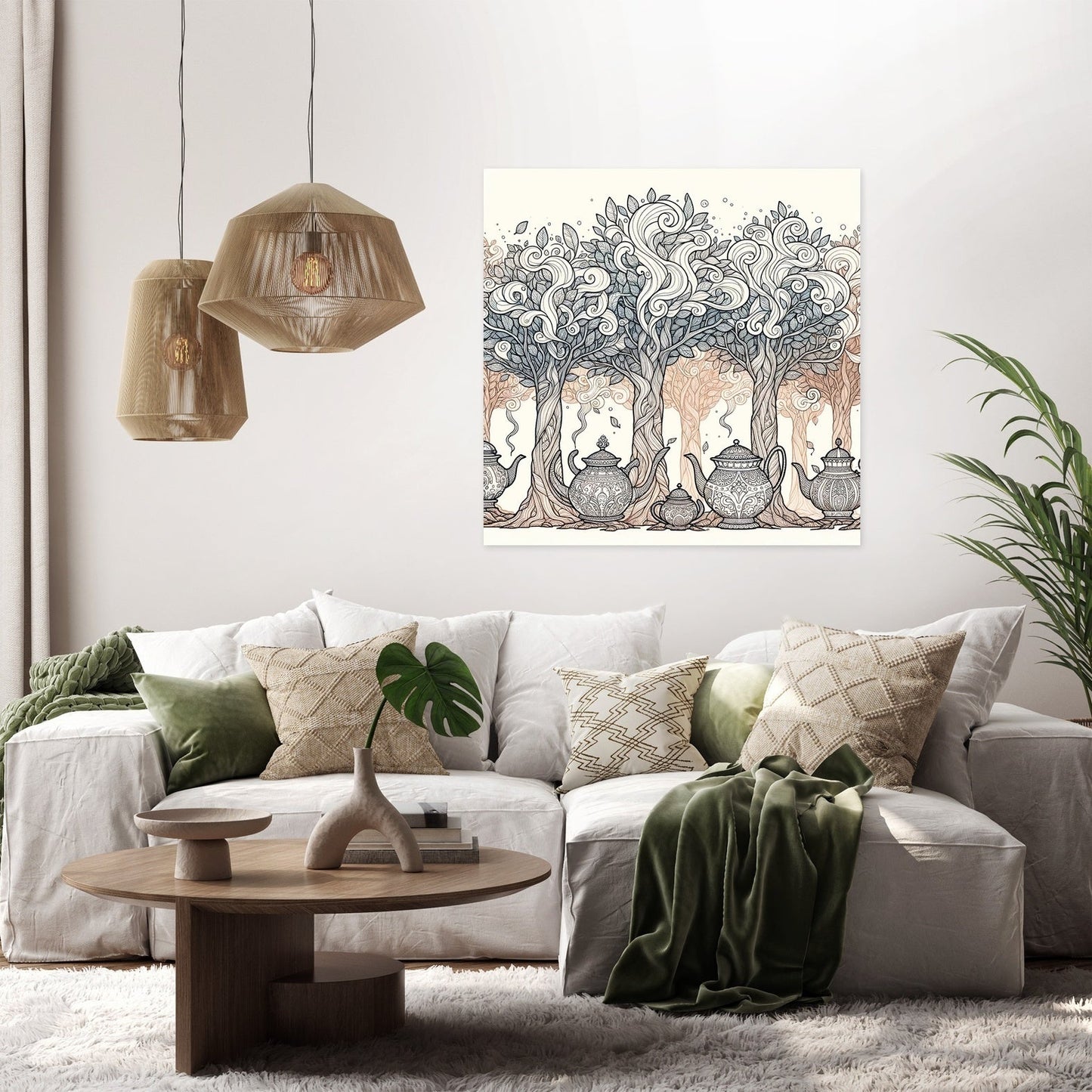 Teapot Forest Canvas