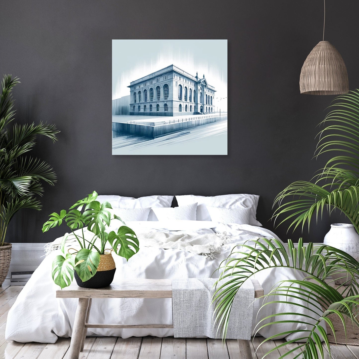 Minimalist Merseyside Maritime Museum Liverpool Canvas