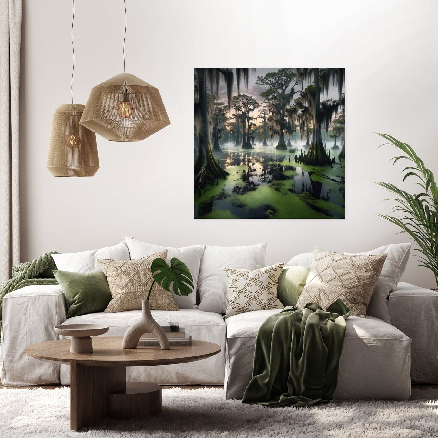 Enchanting Dawn Swamp Canvas