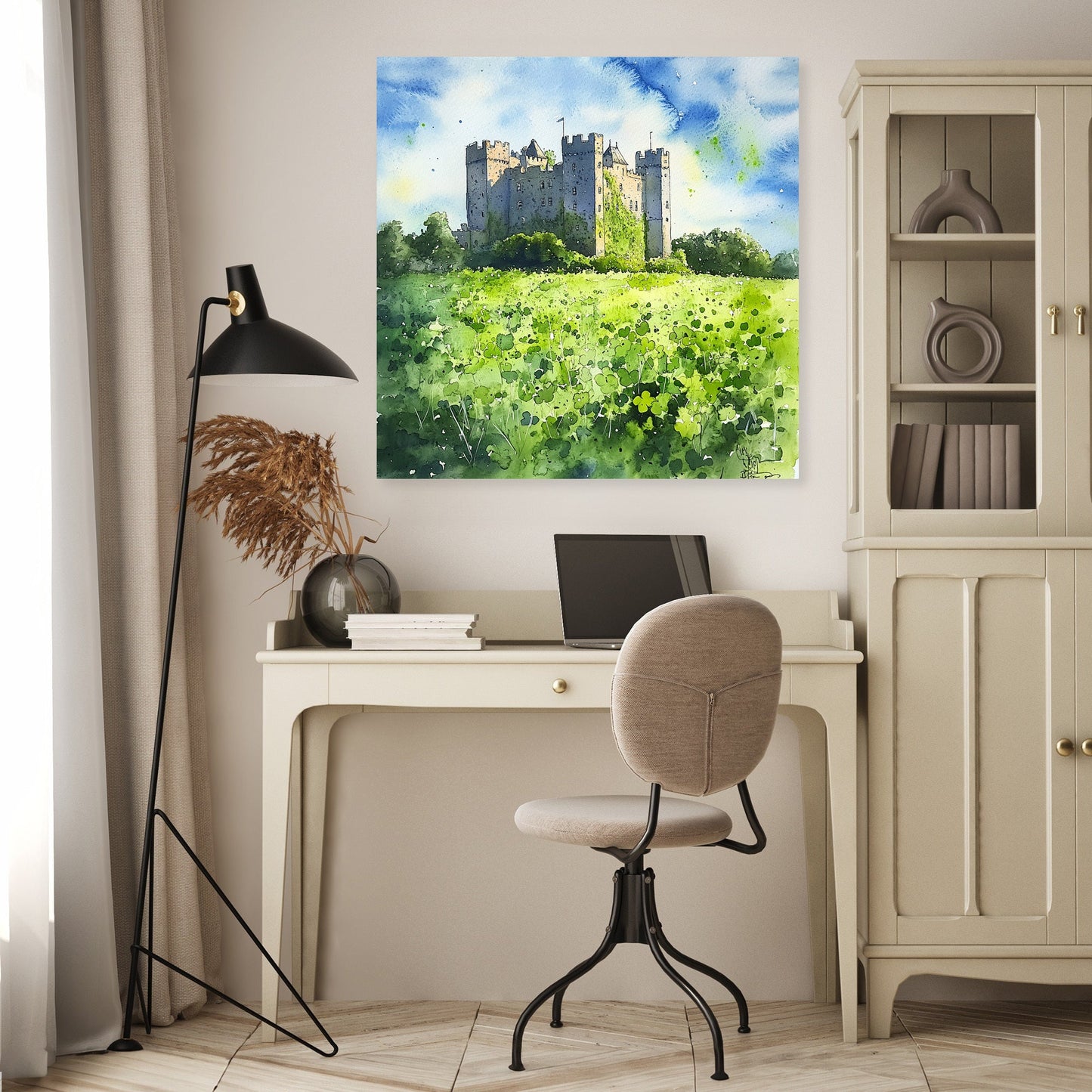 Irish Castle Spring Canvas
