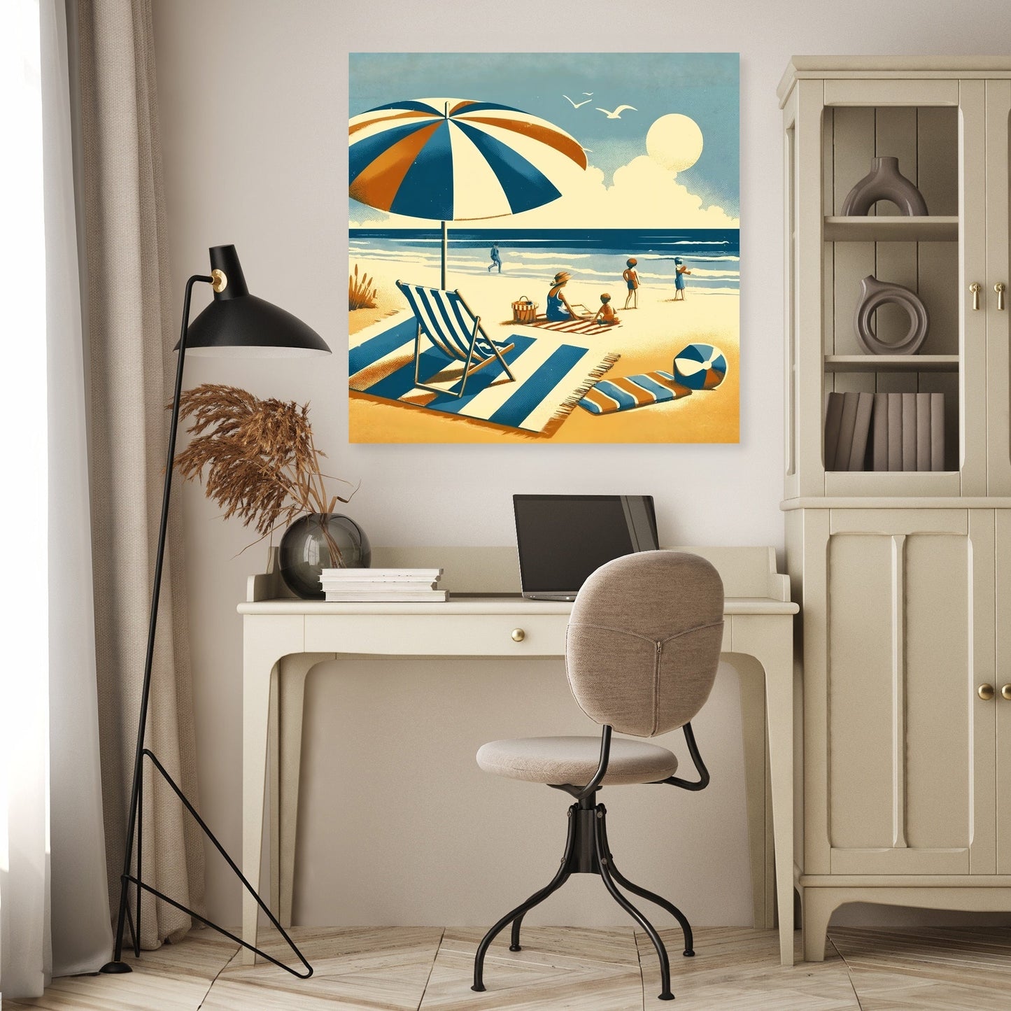 Vintage Beach Day Canvas
