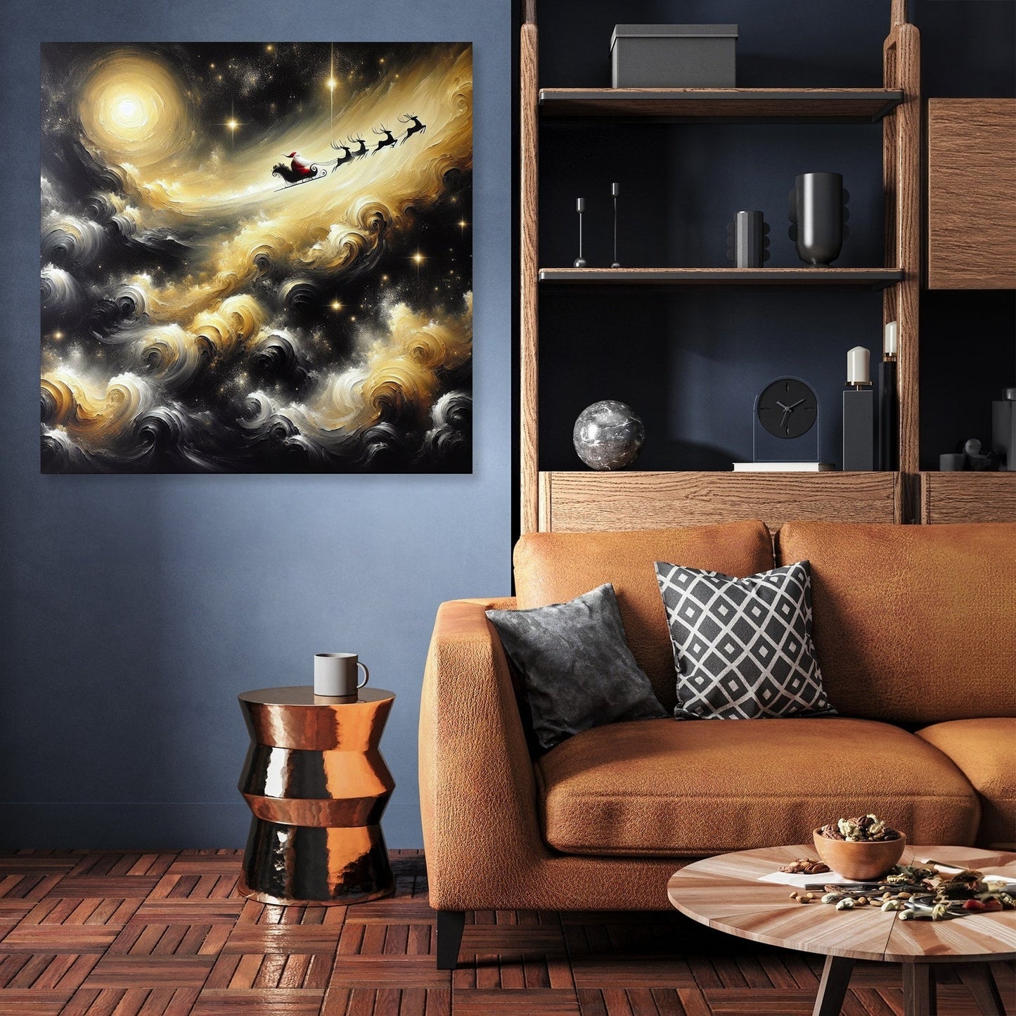Santa's Enigmatic Night Flight Canvas