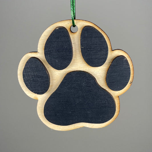 Dog Paw Print Bauble - Handmade Ornament by Curious Rabbit ®