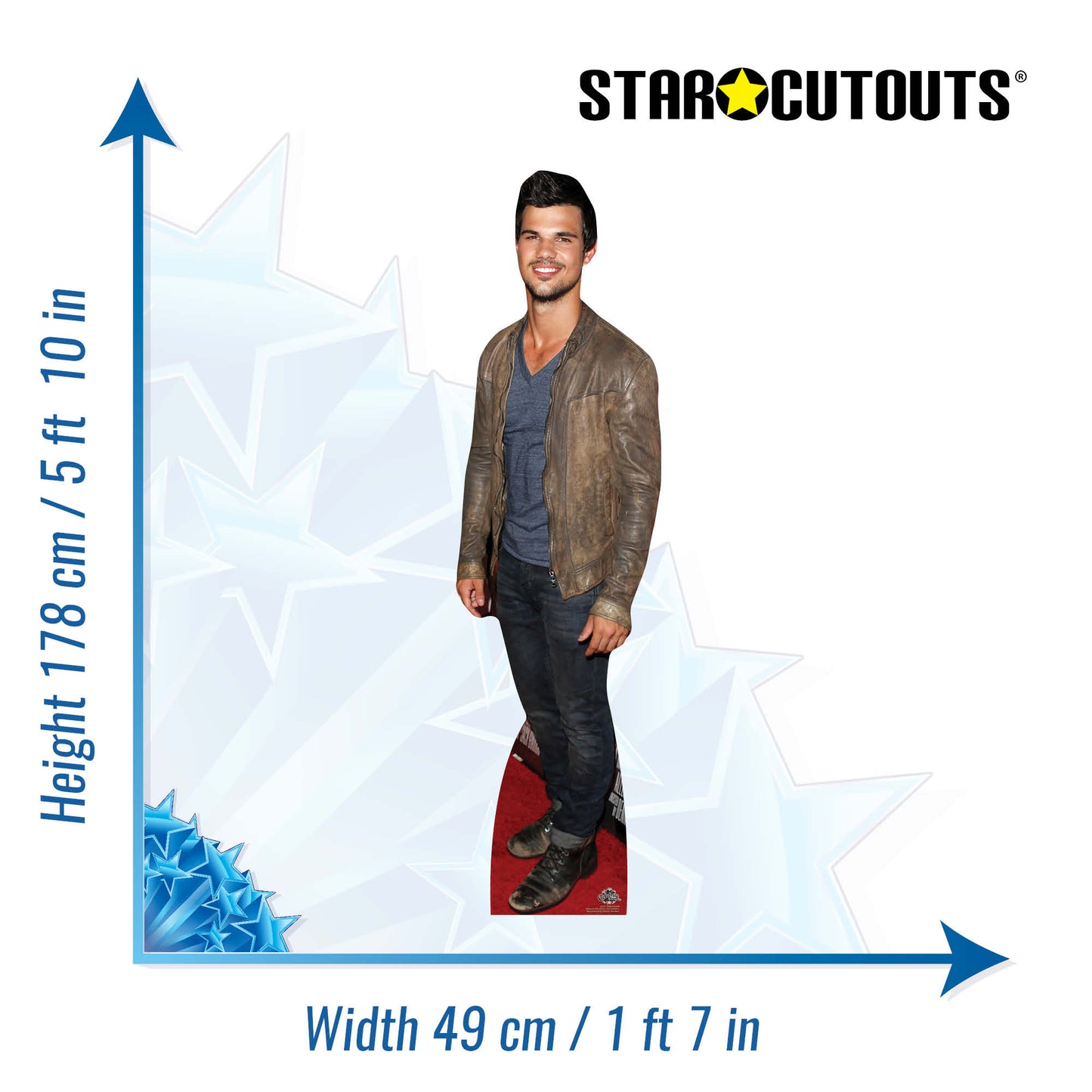 CS617 Taylor Lautner Height 178cm Lifesize Cardboard Cutout