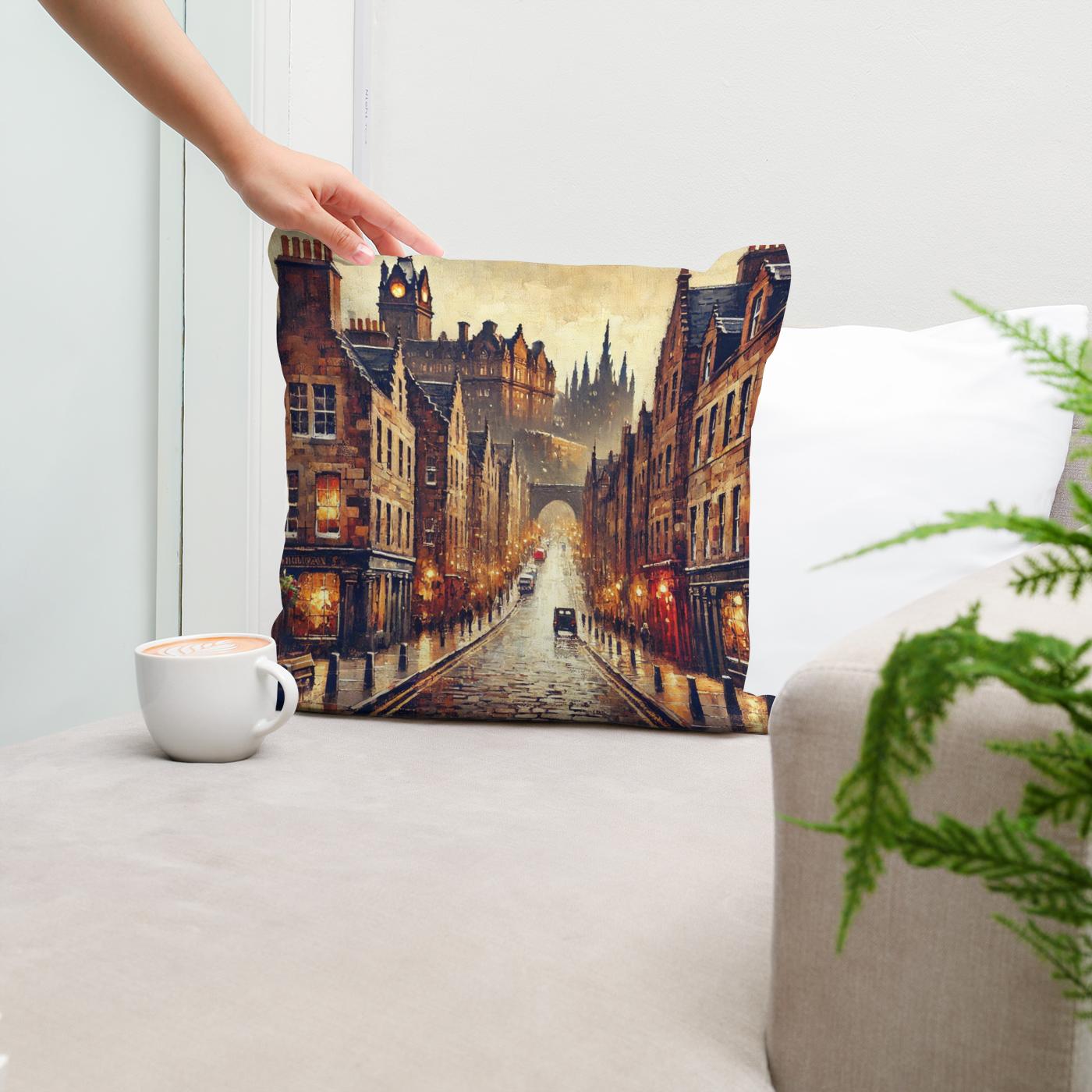 Edinburgh Evening Cotton Cushion