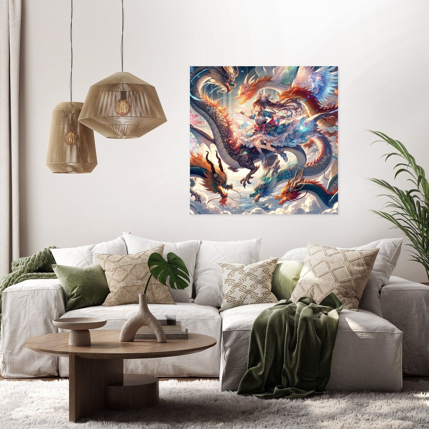 Elemental Dragon Dance Canvas