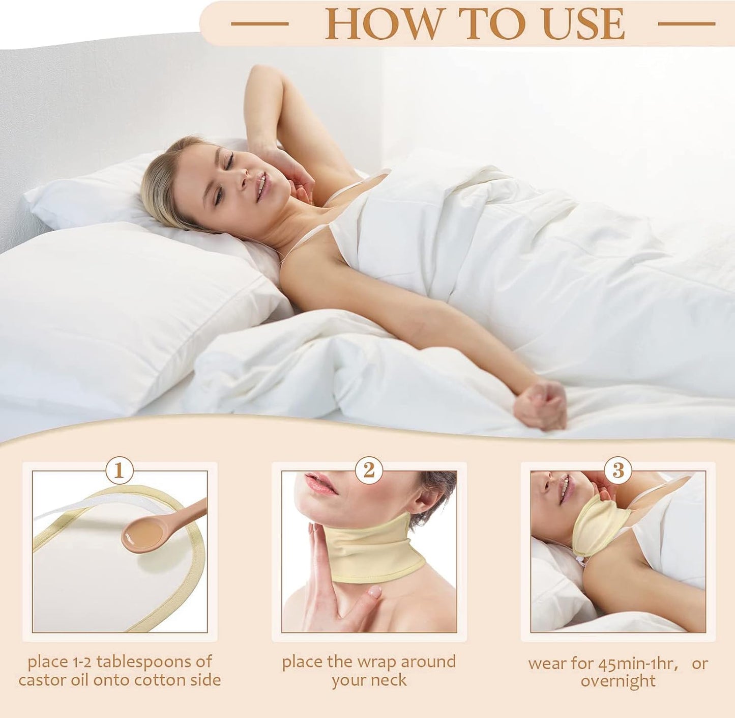 Reusable Bamboo Neck Wrap - Castor Oil Pack