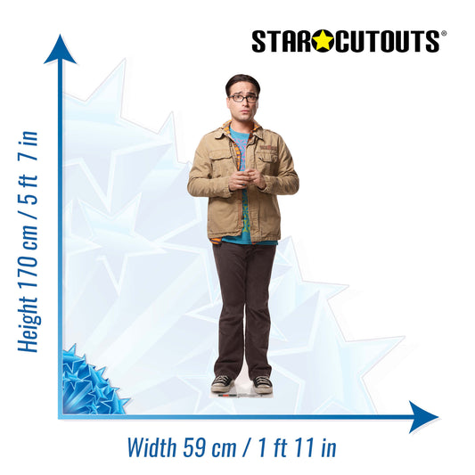 SC619 Dr Leonard Hofstadter The Big Bang Theory Cardboard Cut Out Height 170cm