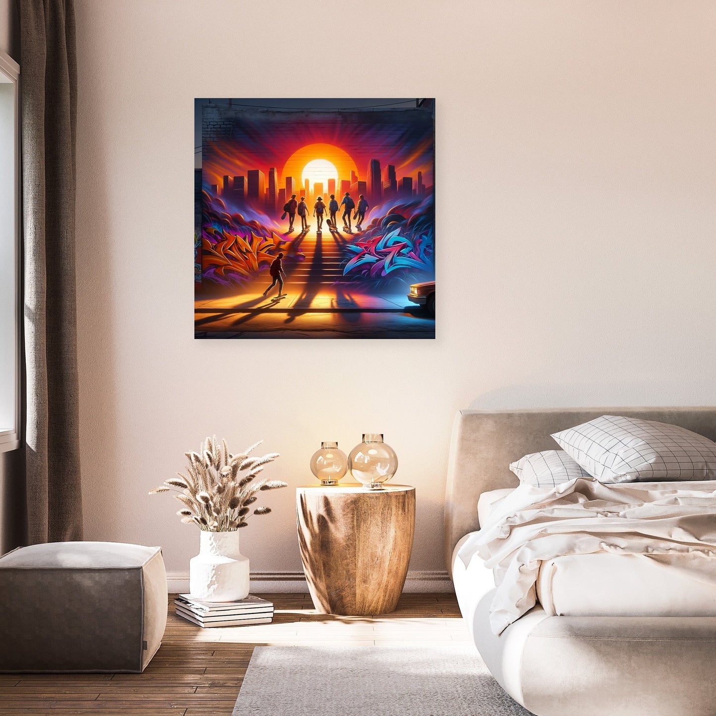 Sunset Skate Session Canvas