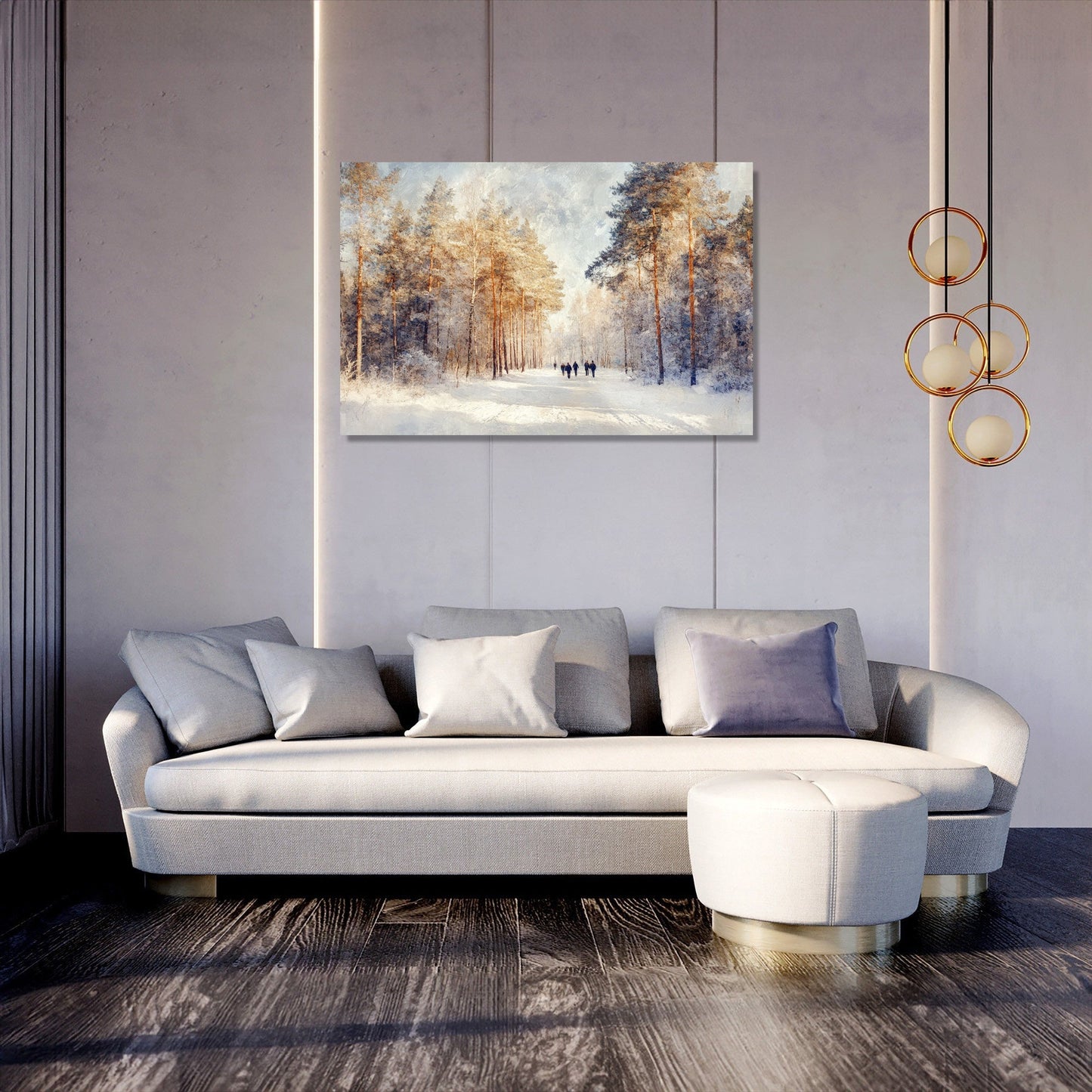 Winter Forest Walk Canvas