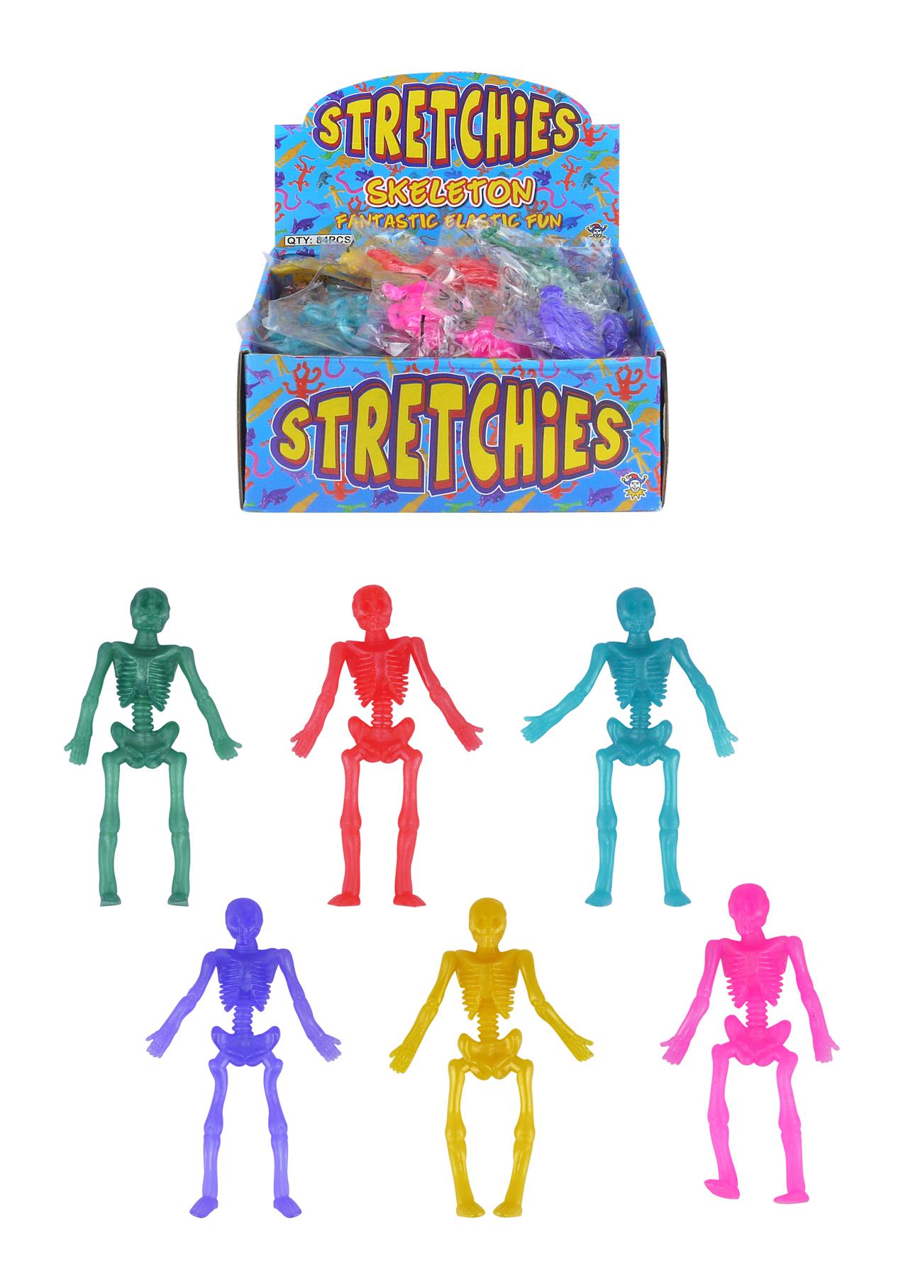Stretch Skeleton (9cm) 6 Assorted Colours (single)