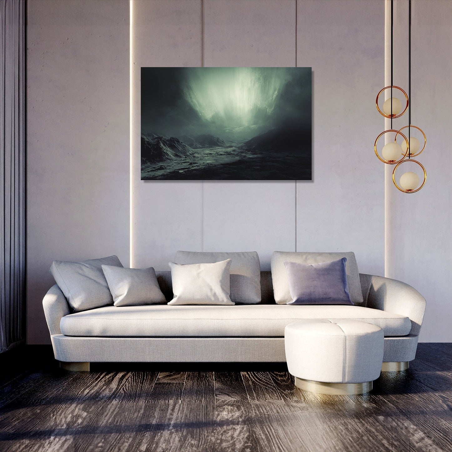 Cosmic Aurora Tranquility Canvas