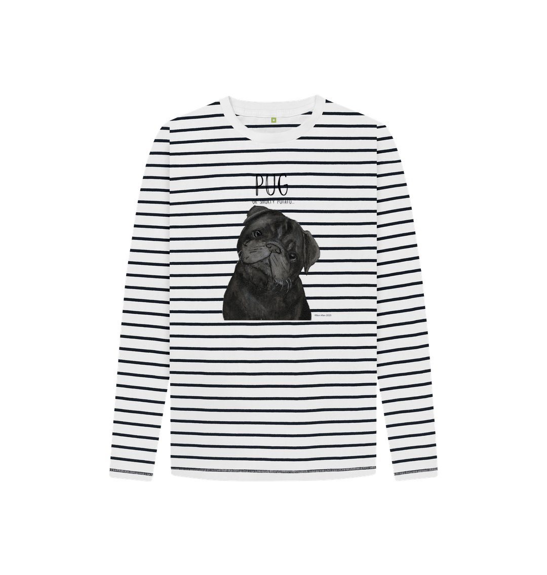 Stripes & Snorts – The Pug Life Breton Tee!