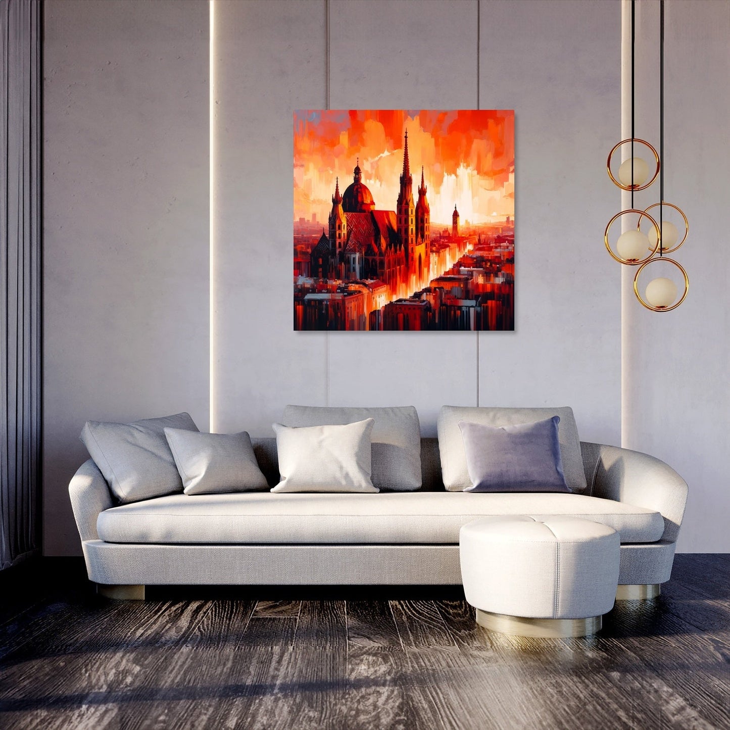 Vienna Cathedral Flame Canvas