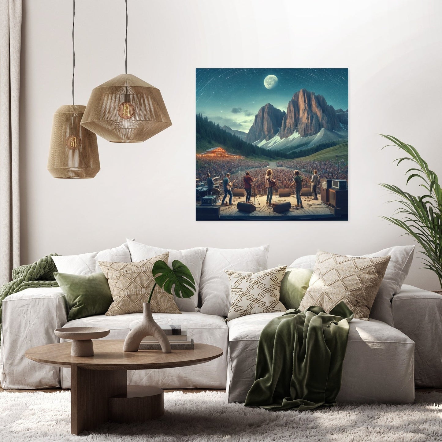 Mountain Rock Concert Canvas