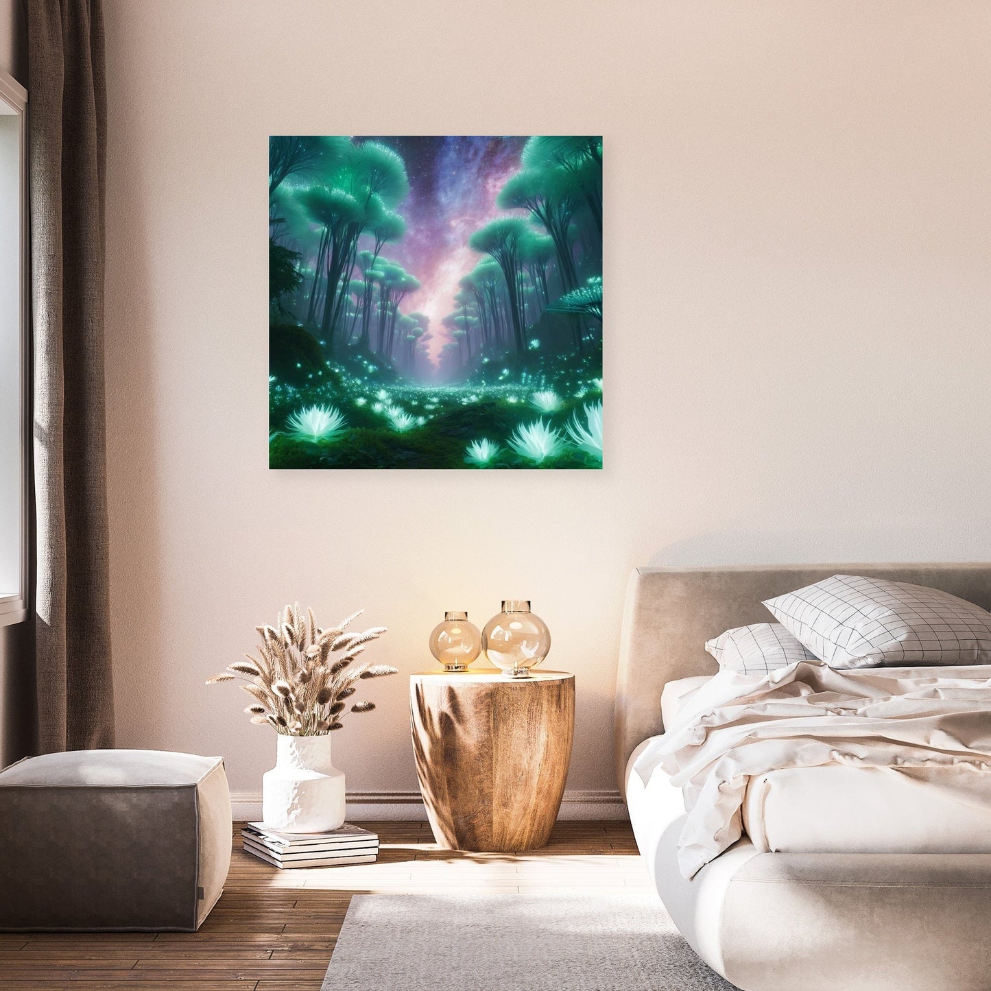Bioluminescent Jungle Canvas