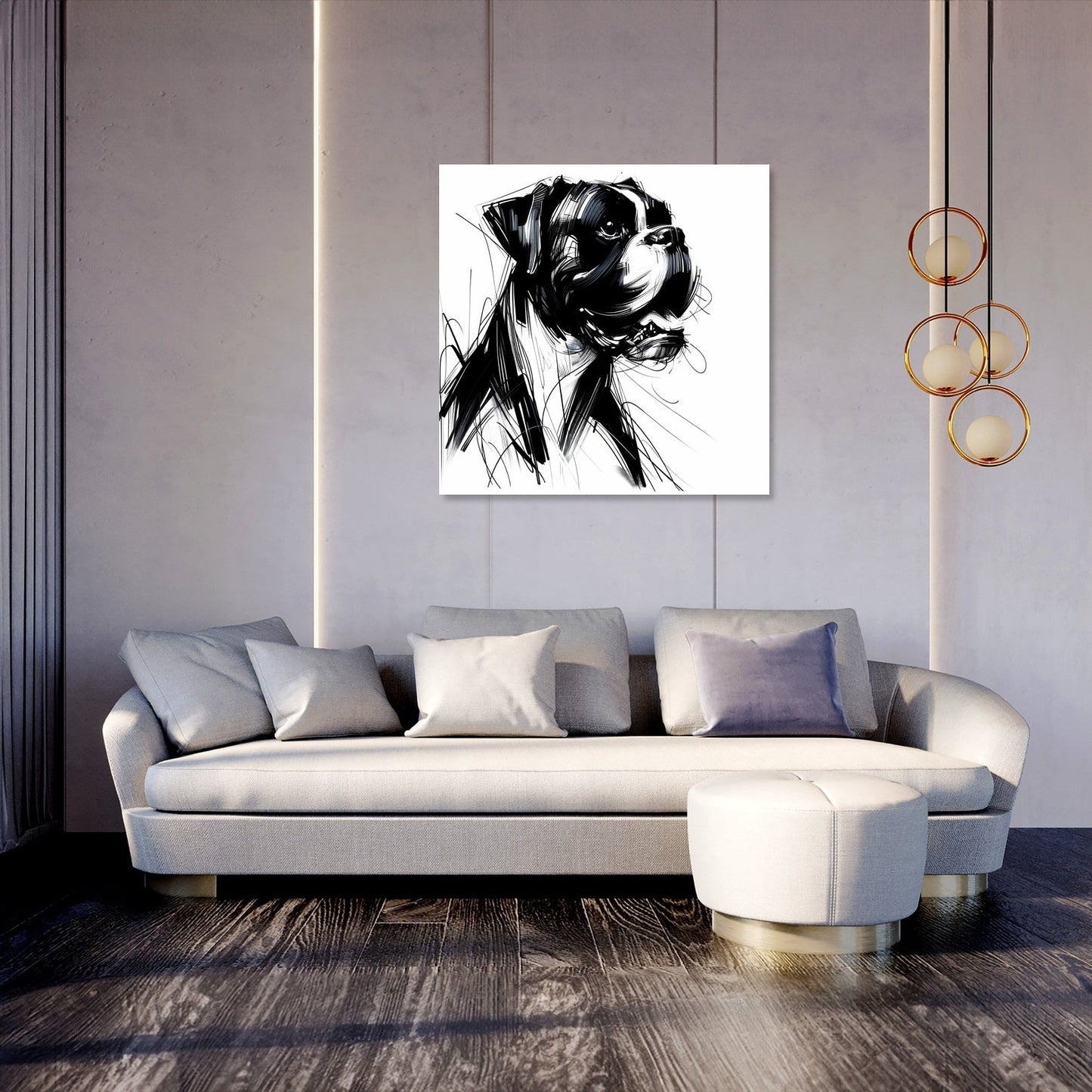 Echoes of Expression Emotional Boxer Canvas