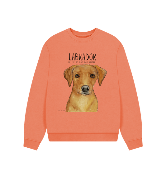 Will Sit for Snacks: The Fox Red Labrador Oversized Sweatshirt