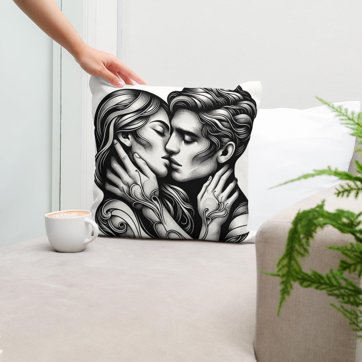 Golden Kiss Cotton Cushion