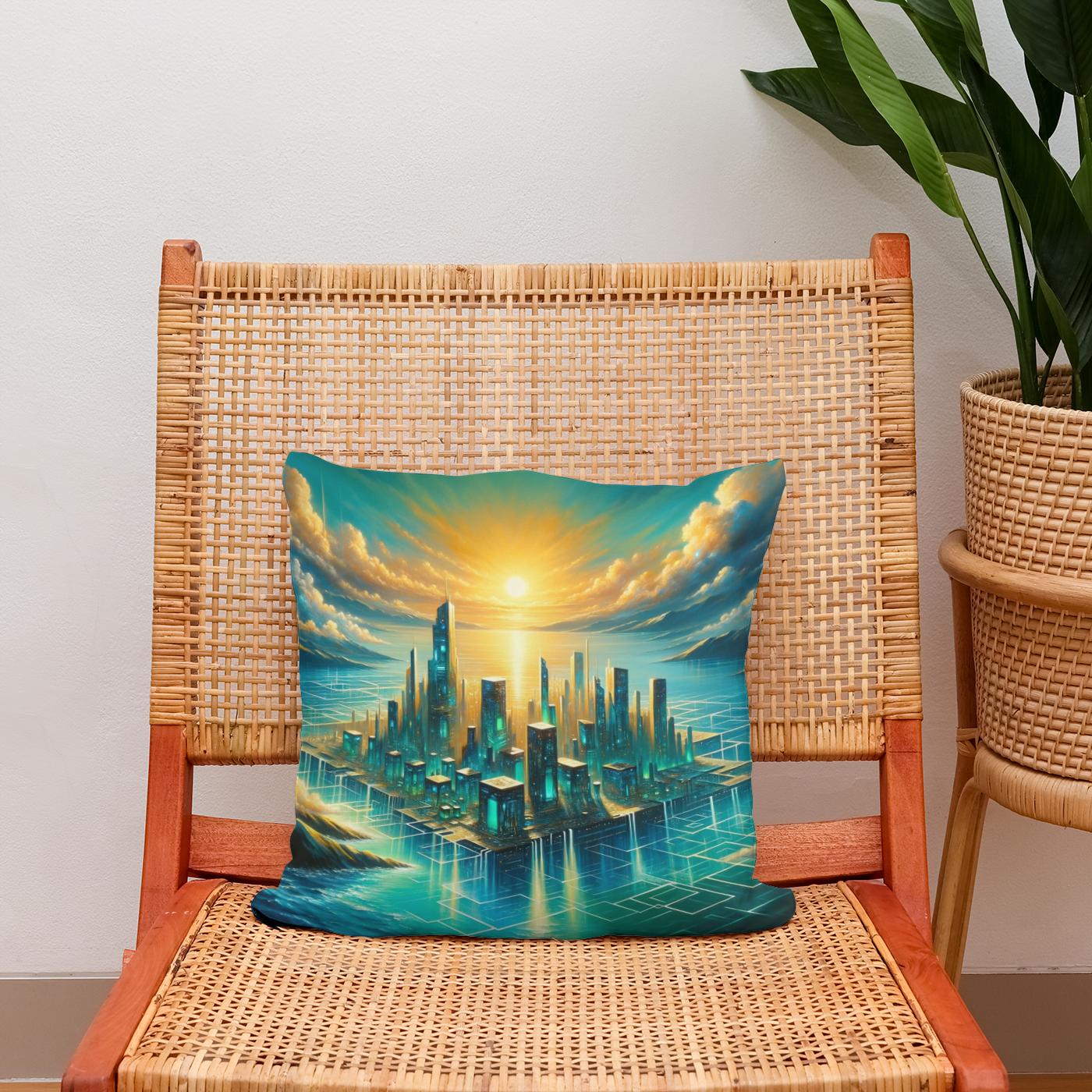 Atlantis Reawakened Cotton Cushion