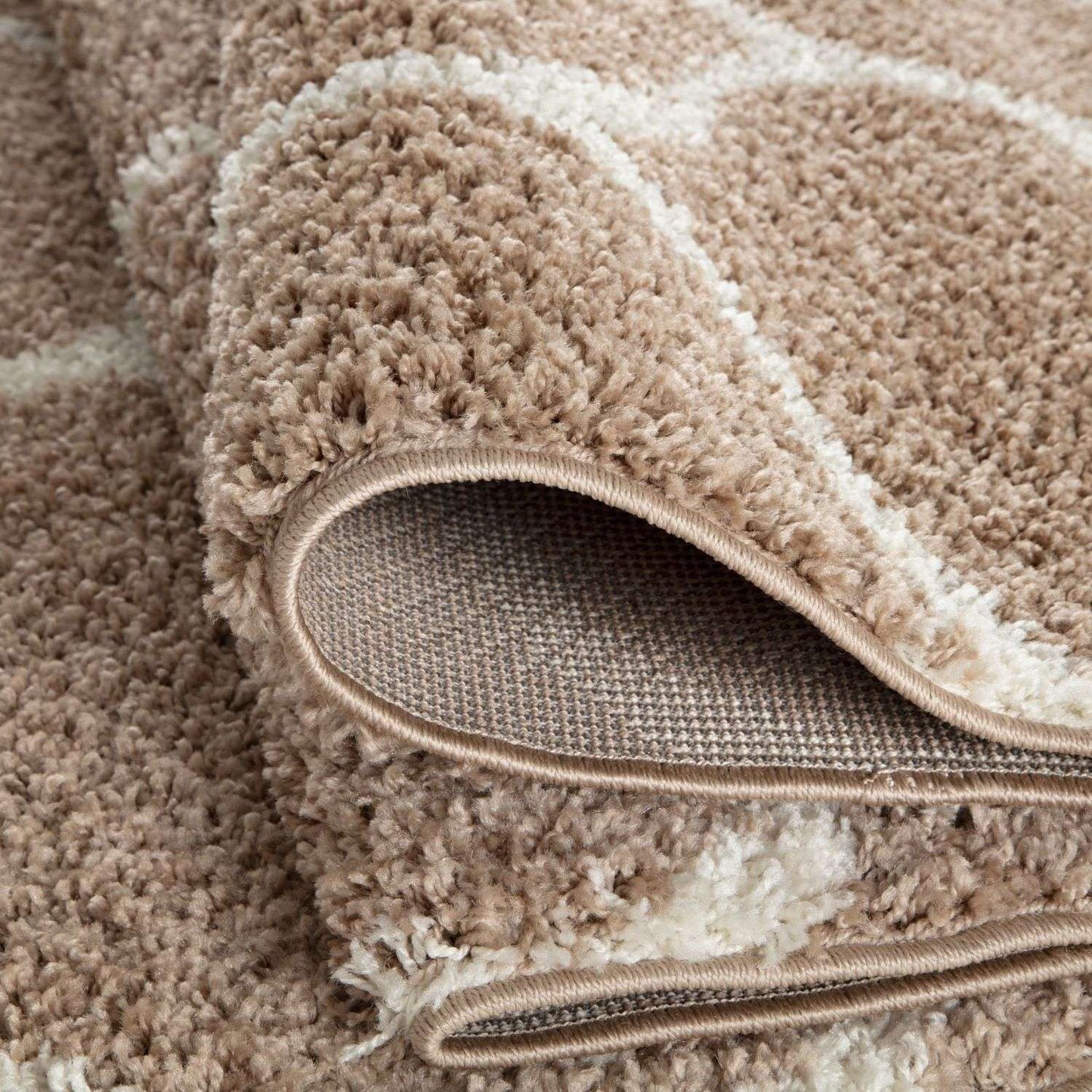 Moroccan Beige Shaggy Rug | 620