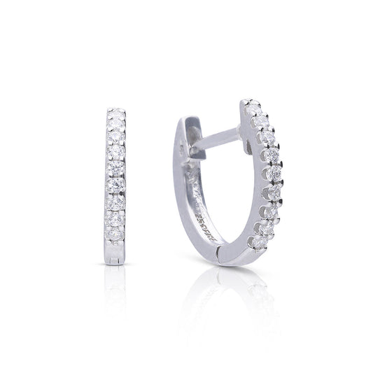 Diamonfire Pave Set Hoop Earrings