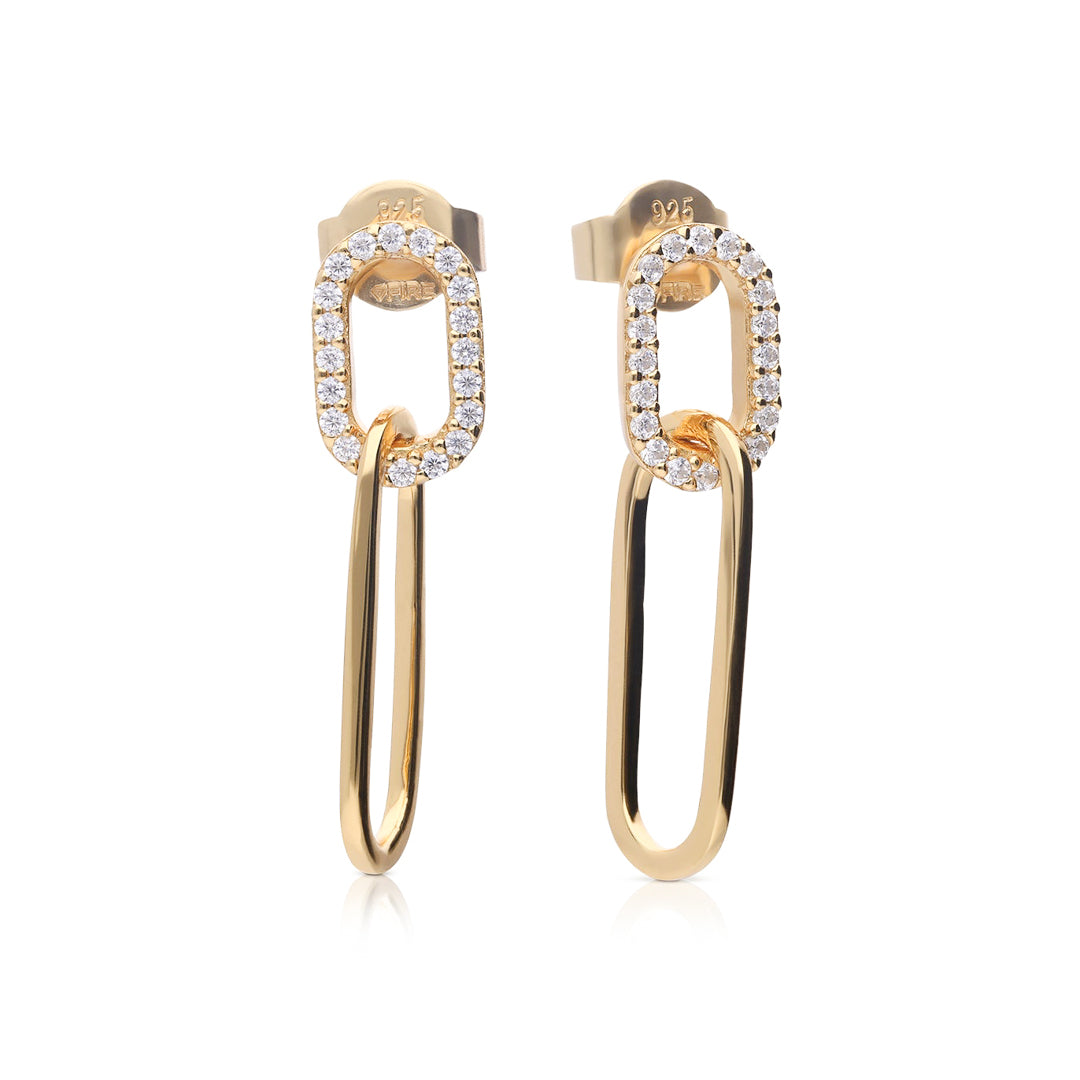 Diamonfire Double Loop Earrings