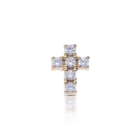 Diamonfire Single Cross Stud Earring