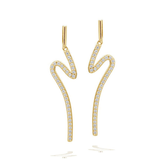 Diamonfire Wave Drop Earrings