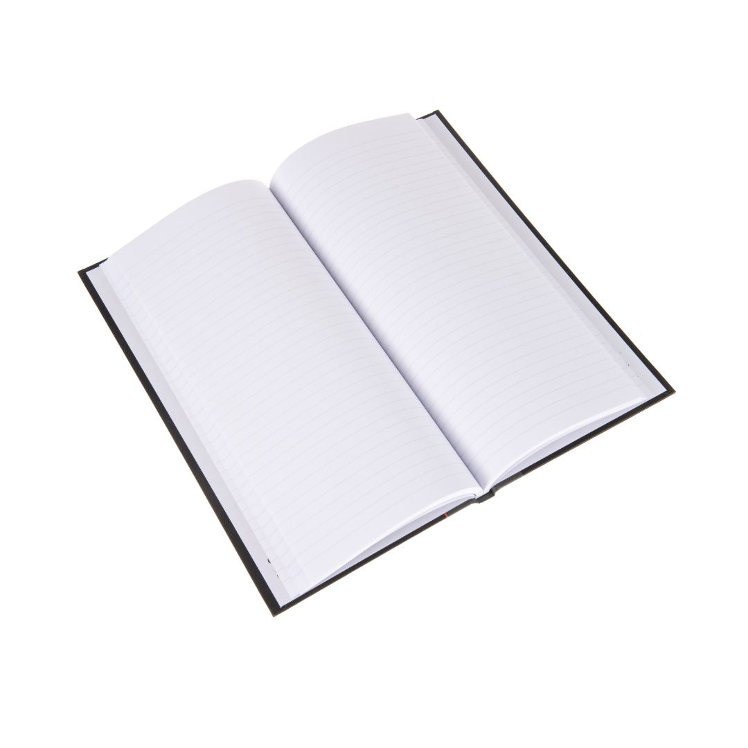 Ideal - A4 Slim Notebook Casebound  Feint - 192 Pages  - Black (6228)