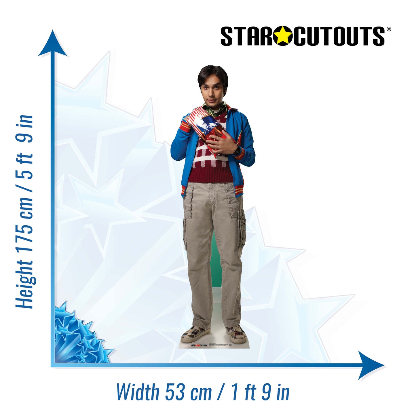 SC622 Dr Raj Koothrappali The Big Bang Theory Cardboard Cut Out Height 175cm