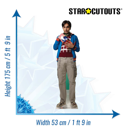 SC622 Dr Raj Koothrappali The Big Bang Theory Cardboard Cut Out Height 175cm