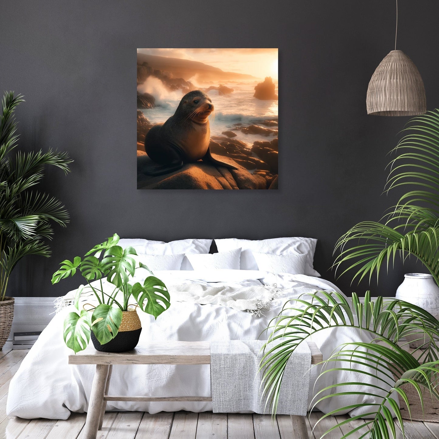 Sunset Seal Canvas