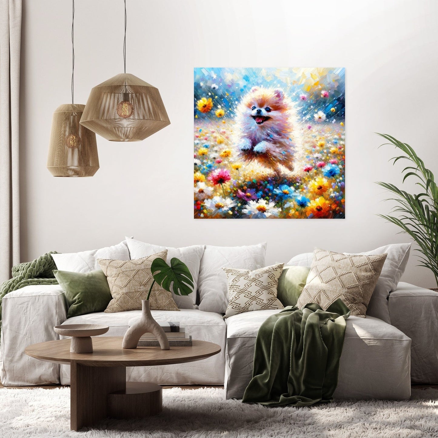 Pomeranian Joy Canvas