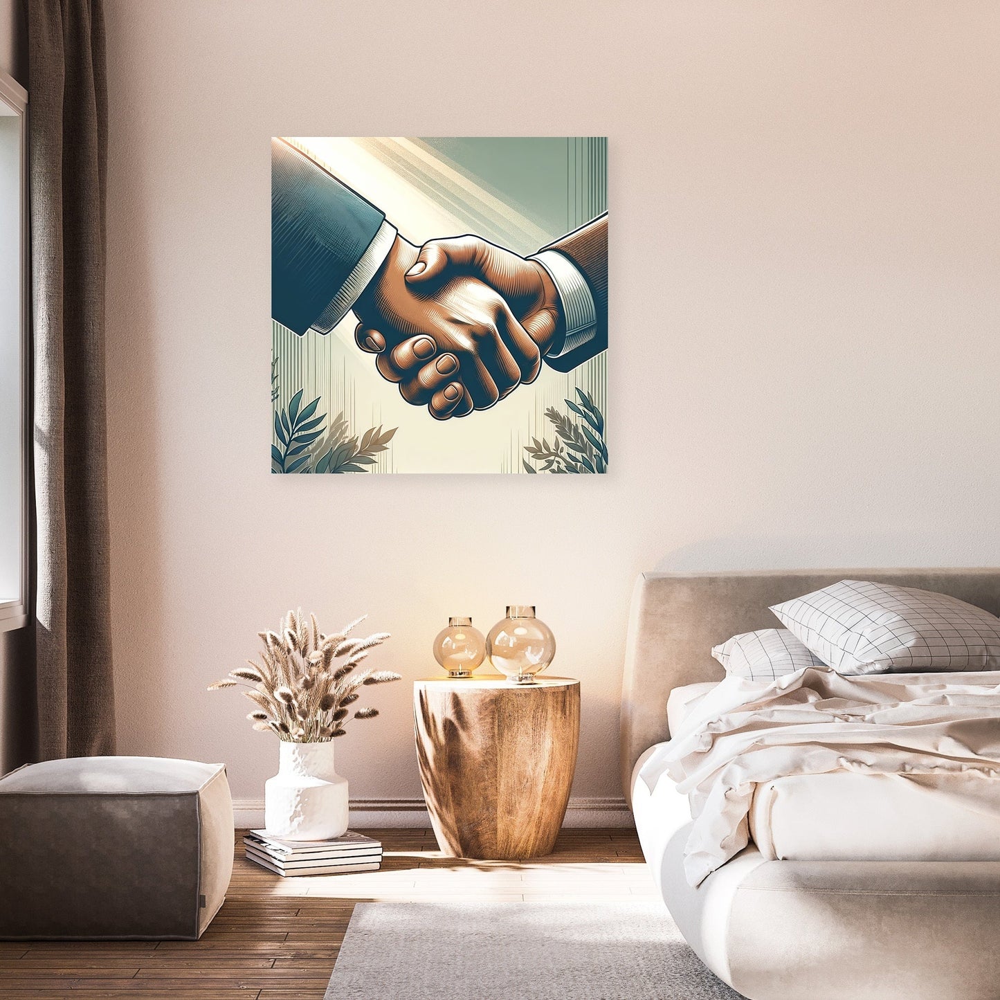 Trustful Handshake Canvas