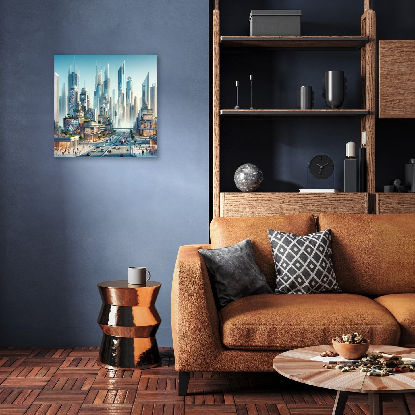 Urban Architectural Fusion Canvas