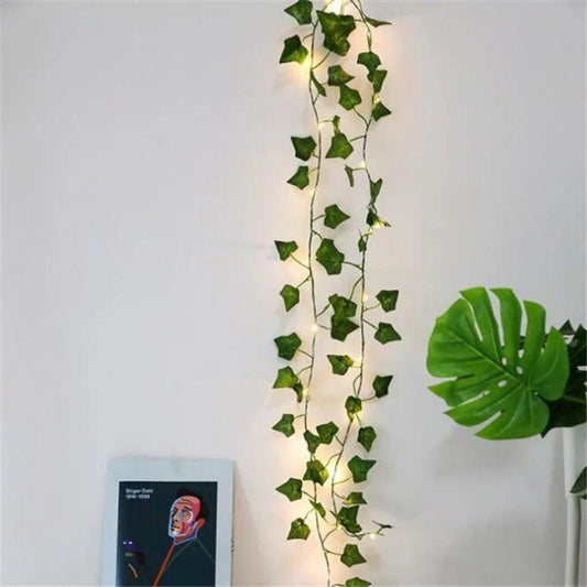 Ivy Leaf Indoor Fairy Lights - Battery Powered Warm White 2M