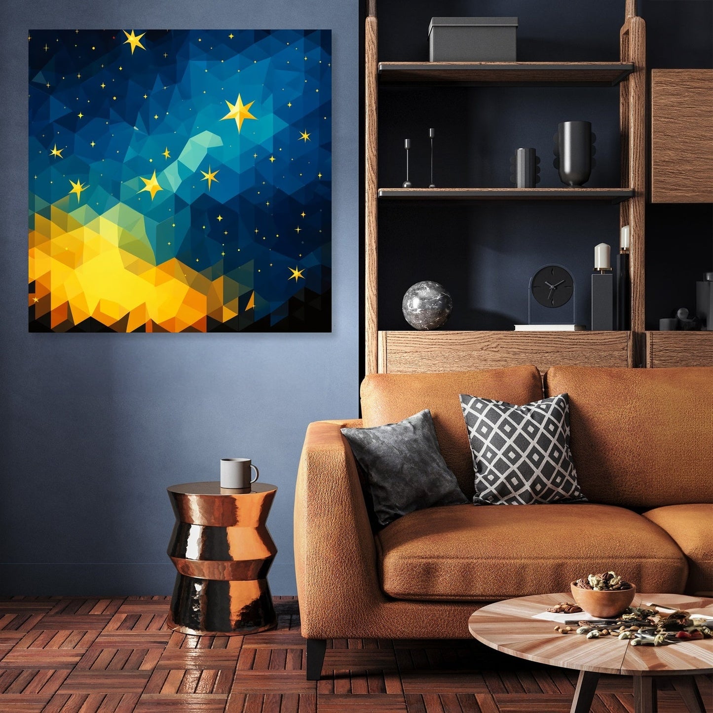 Starry Geometry Canvas