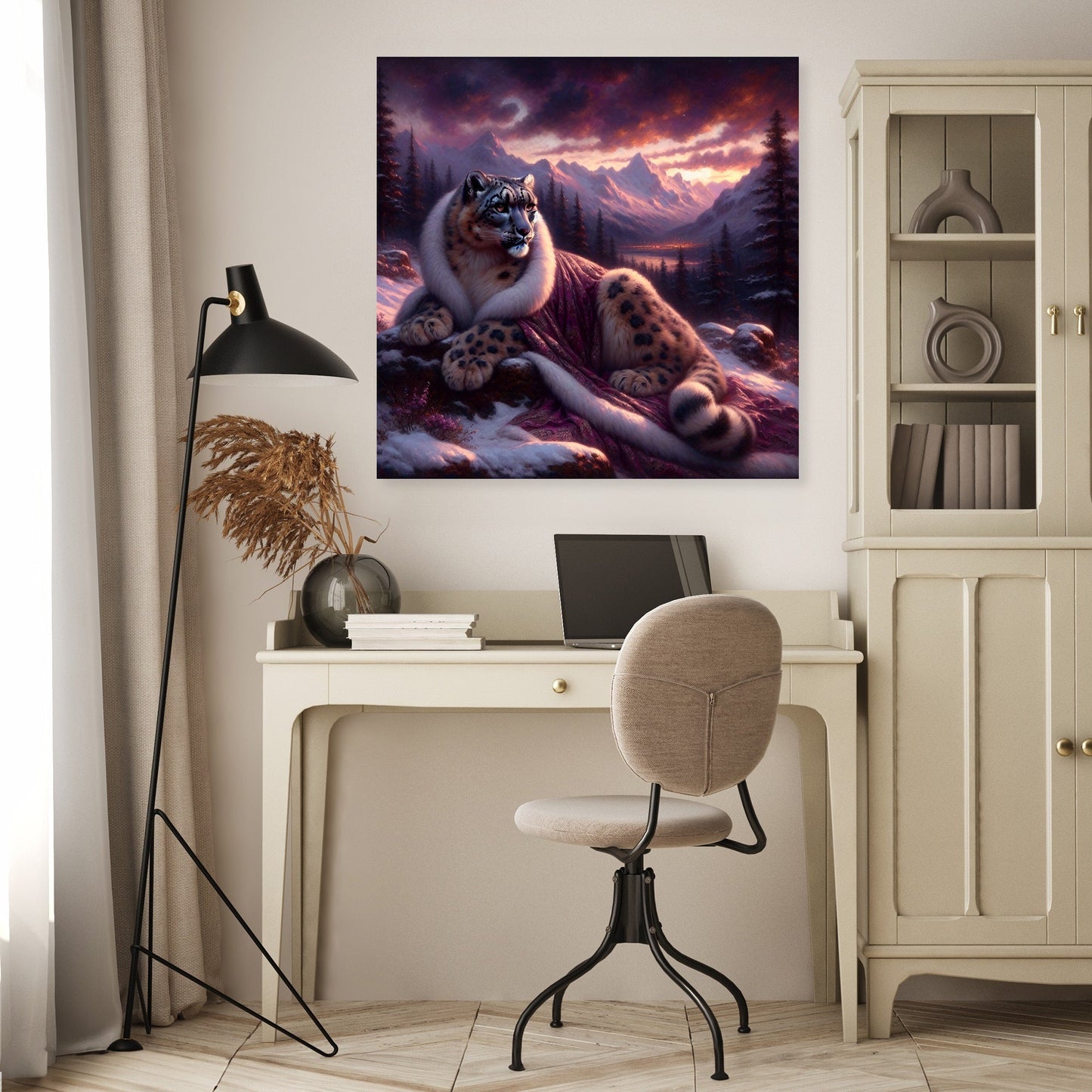 Dusk Majesty Snow Leopard Canvas