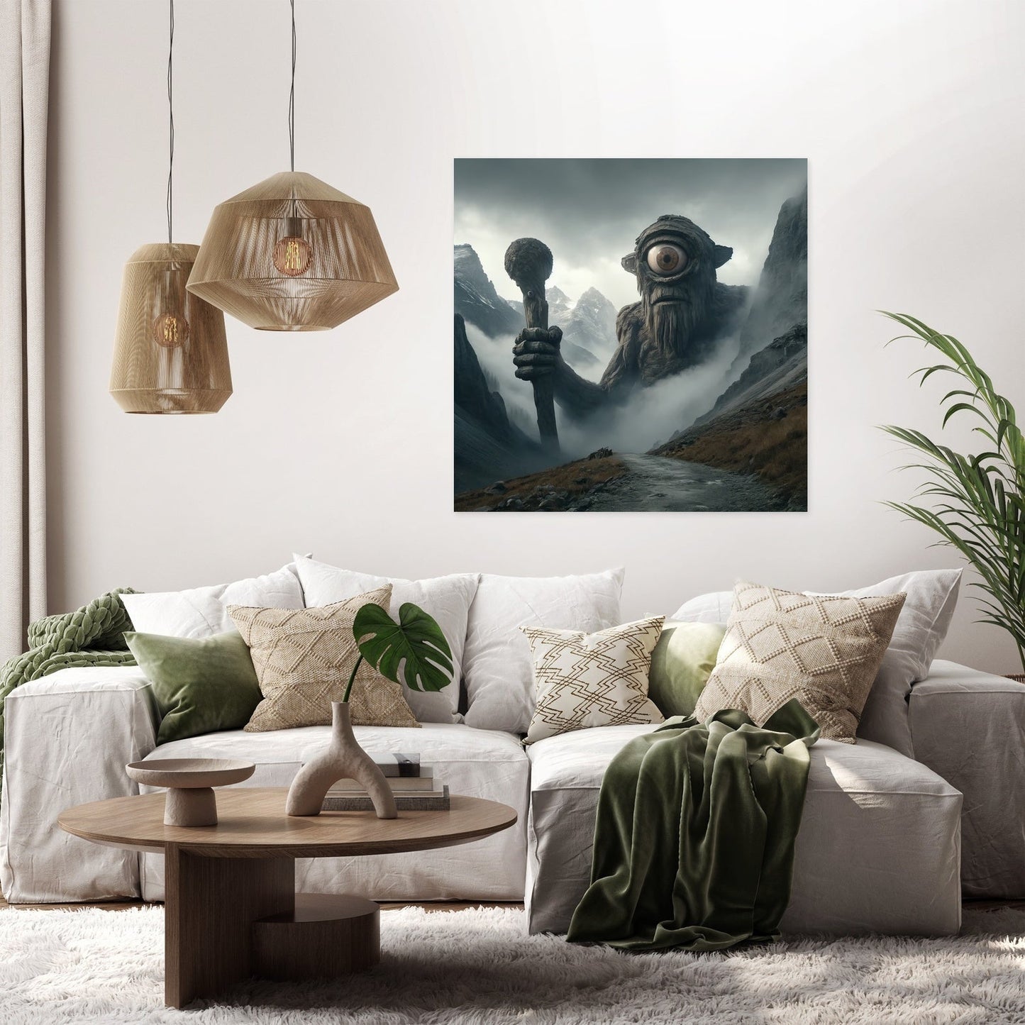 Guardian Cyclops of the Misty Pass Canvas