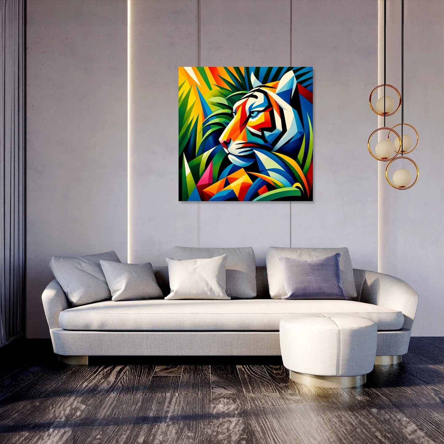 Modern Jungle Tiger Canvas