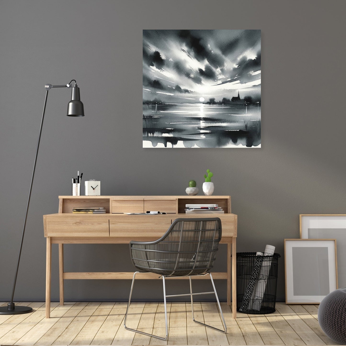 Monochrome Twilight Canvas