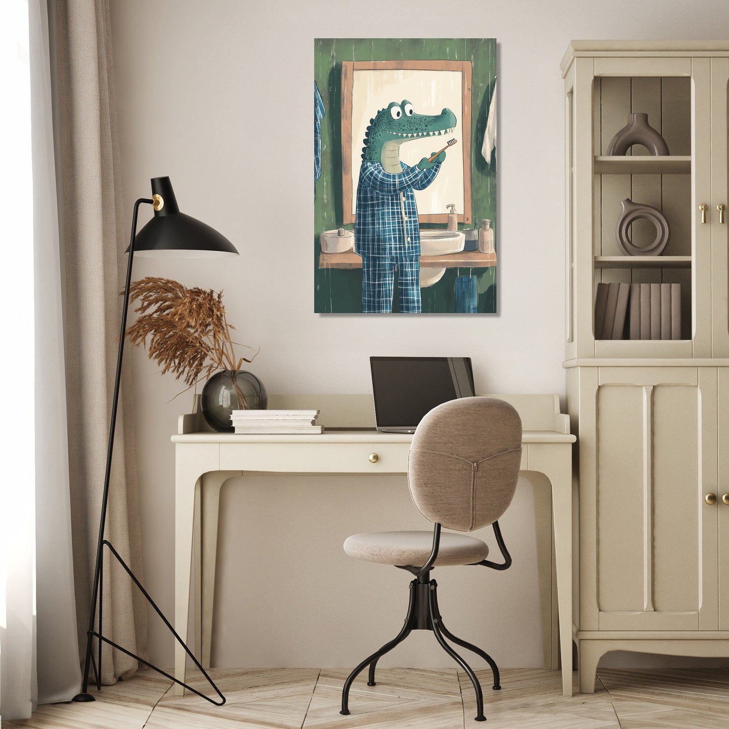 Alligator's Morning Routine Canvas