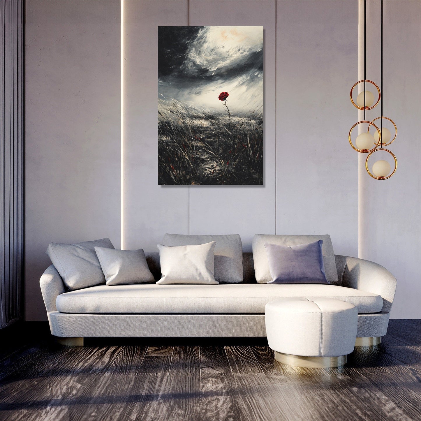 Crimson Rose Serenade Canvas