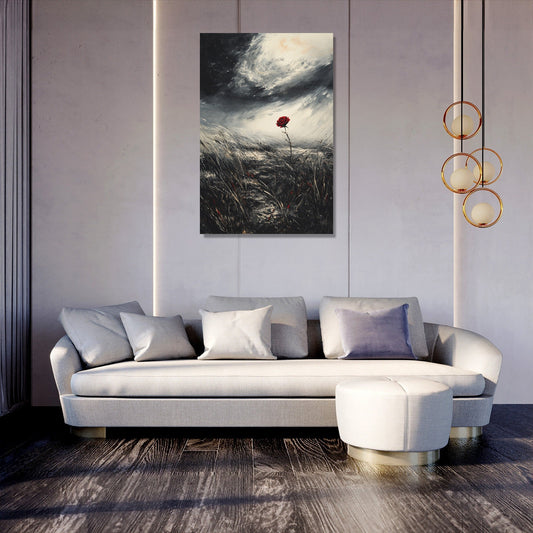 Crimson Rose Serenade Canvas