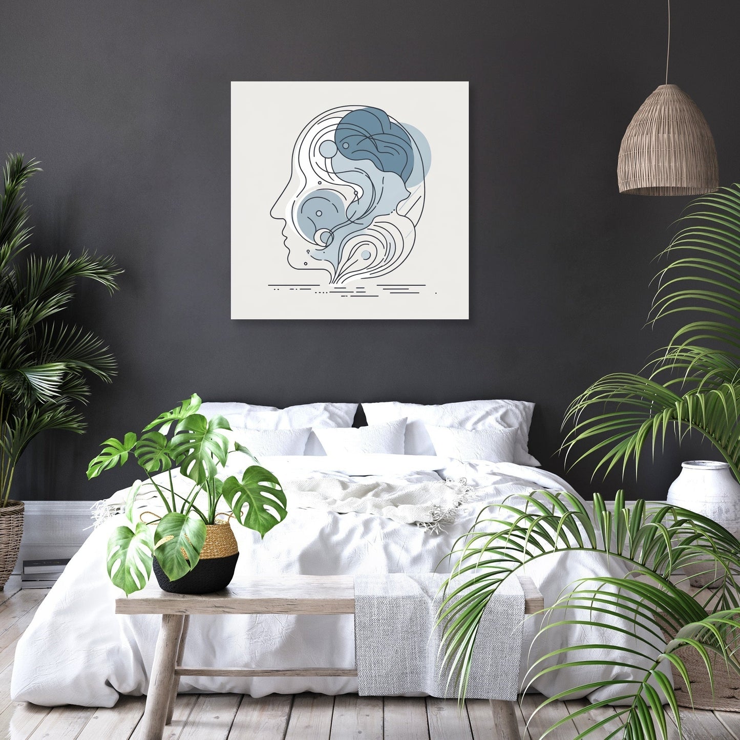 Abstract Thoughts in Cold Colors Canvas
