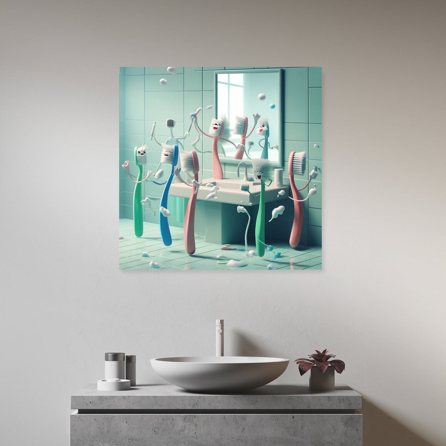 Toothbrush Tango Canvas