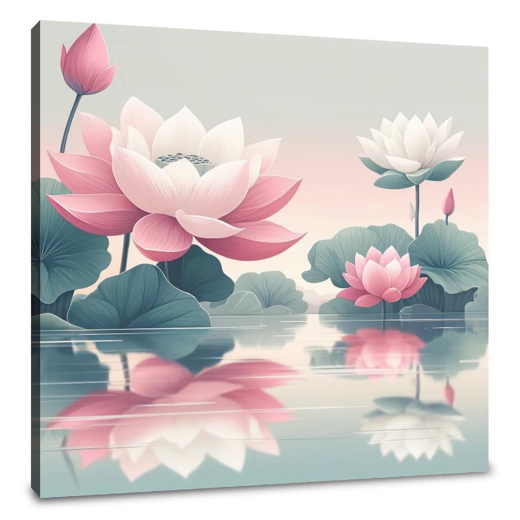 Lotus Pond Harmony Canvas