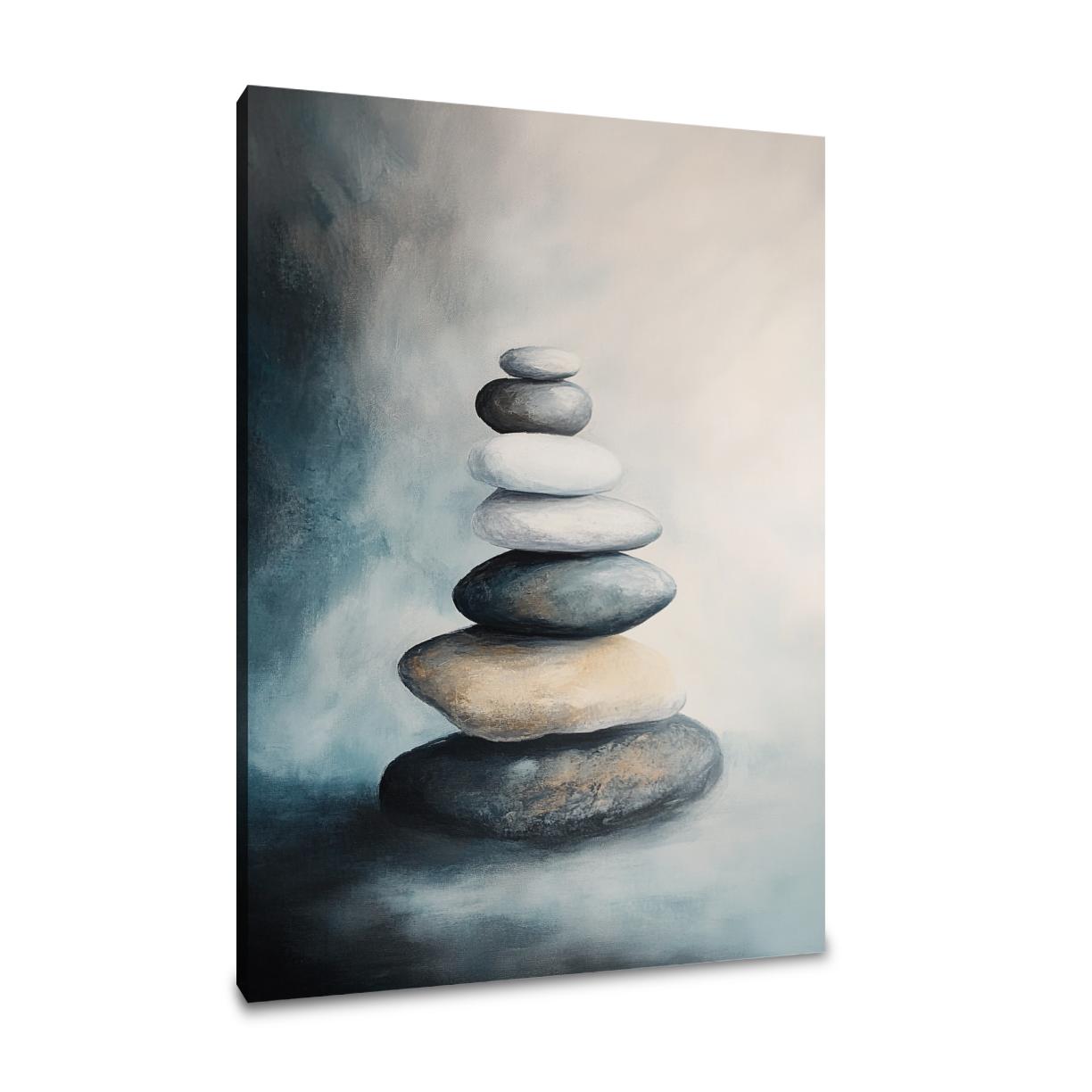 Melancholic Zen Stones Canvas